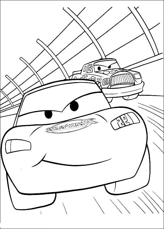 Kolorowanka Wyścigowe Auto - Pobierz i Koloruj Wyjątkowe Sceny kolorowanka do druku